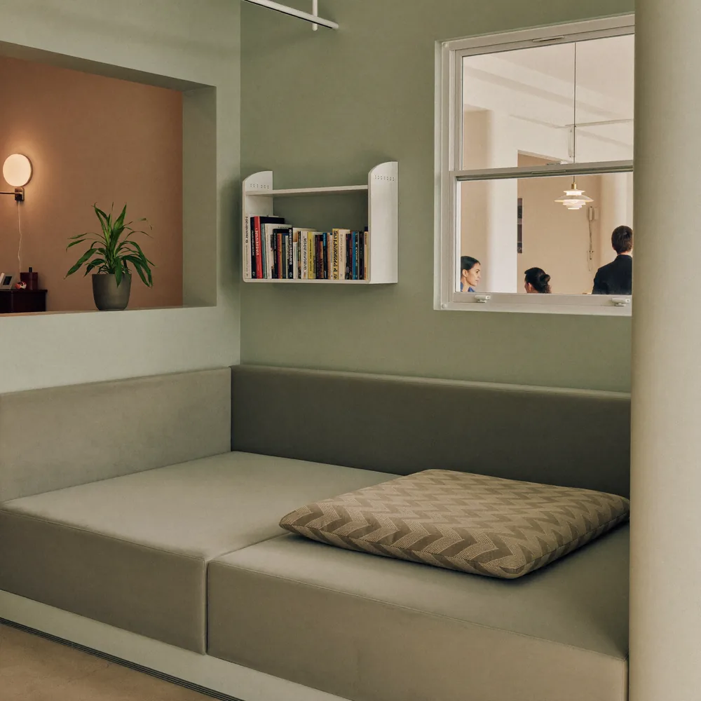 Quiet sensory-friendly rest area